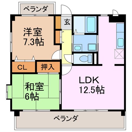 スカイメゾン赤松の物件間取画像